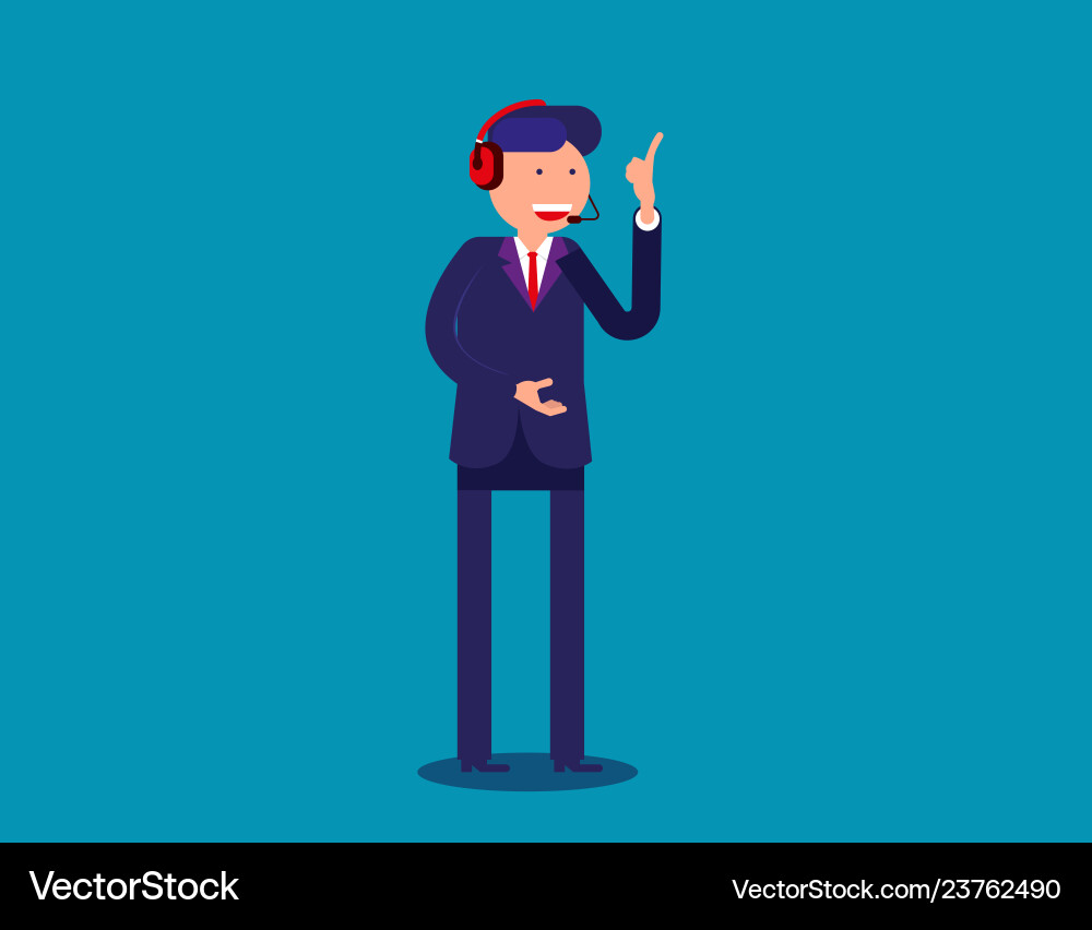 Man tech support or troubleshooting department Man tech support or troubleshooting department vector image