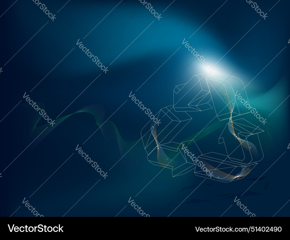 Mesh struct recycling symbol eps 10 Royalty Free Vector