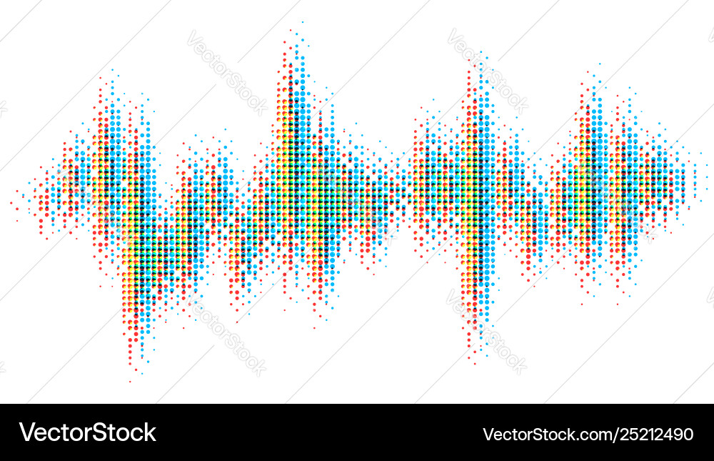 Multi colored halftone pattern from red green Multi colored halftone pattern from red green vector image