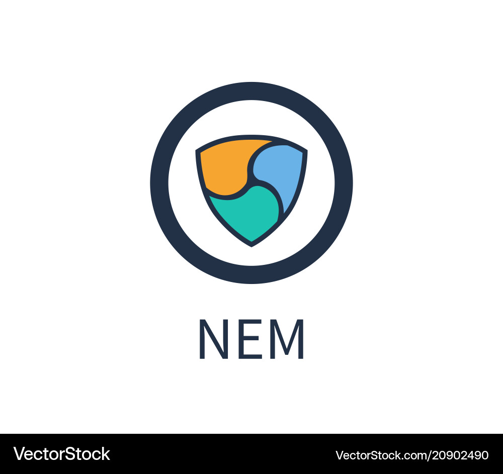 Nem cryptocurrency icon title – Royalty-Free Vector | VectorStock