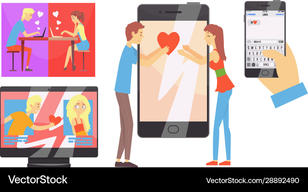 People using website or mobile application People using website or mobile application vector image