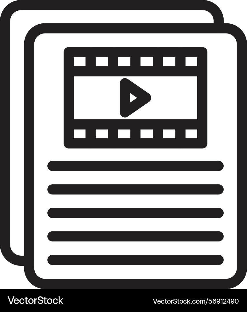 Scripting linearen Stil Icon Design vektorbild