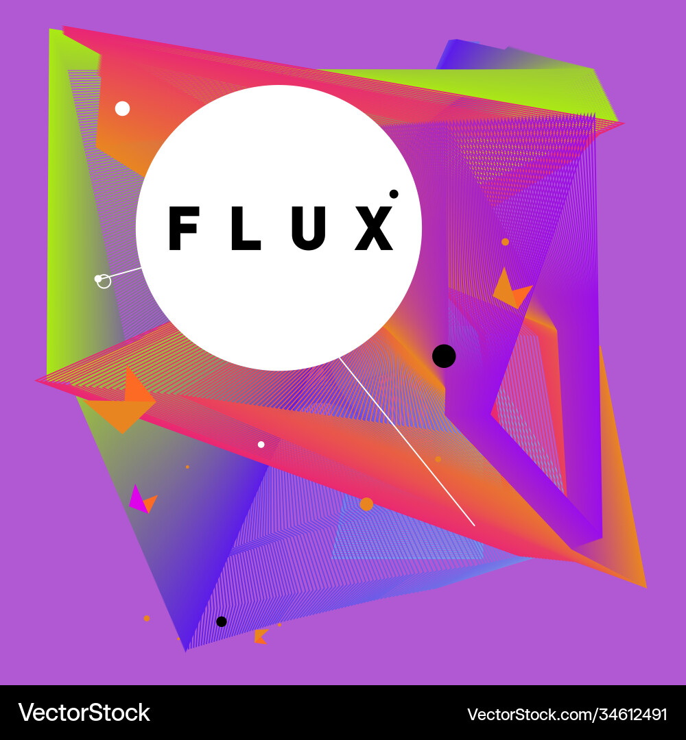 3d colorful wave background dynamic flux effect vector image