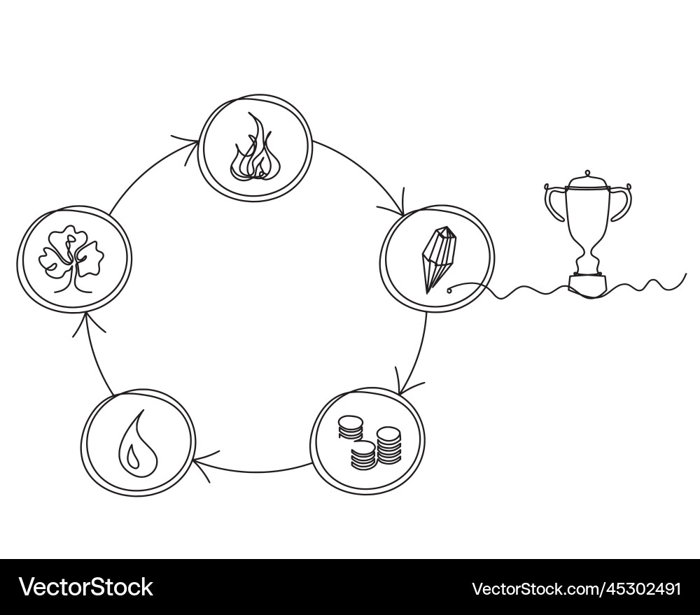 Abstract color circle of universe creation vector image