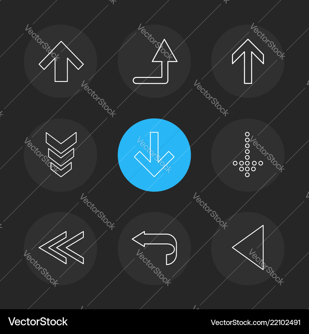 Arrows directions pointer arrow user vector image