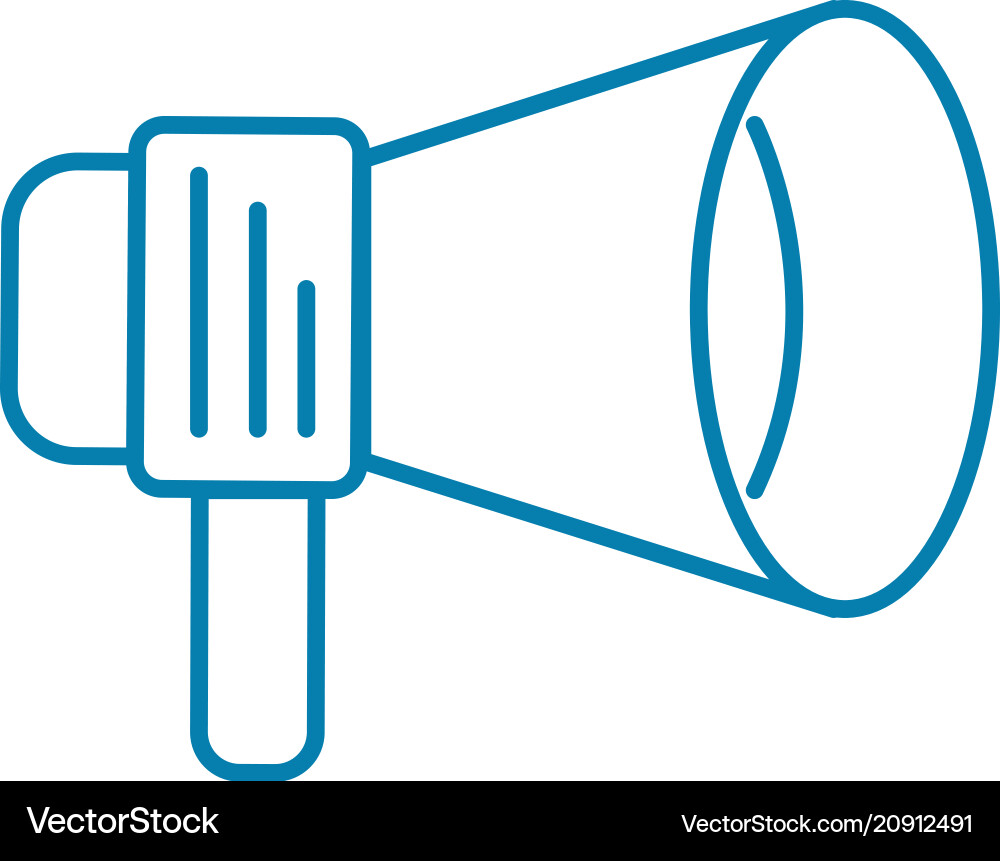 Call to action linear icon concept Call to action linear icon concept vector image