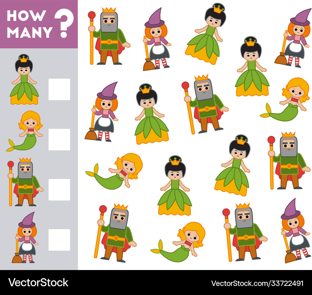 Counting game for preschool children count how Counting game for preschool children count how vector image