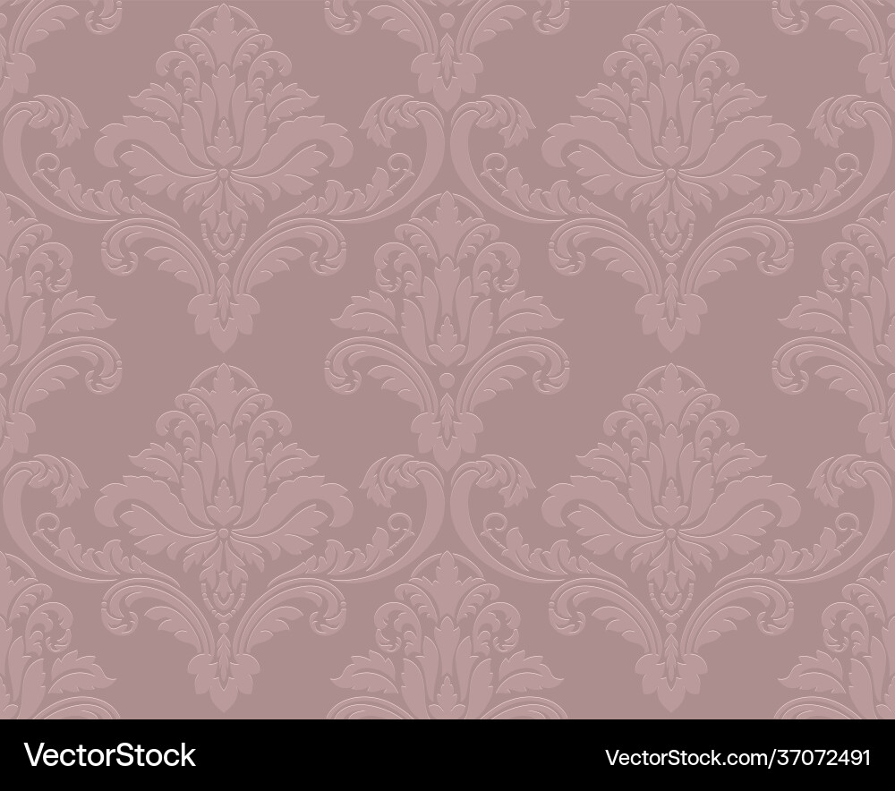 Damask seamless pattern element classical Damask seamless pattern element classical vector image