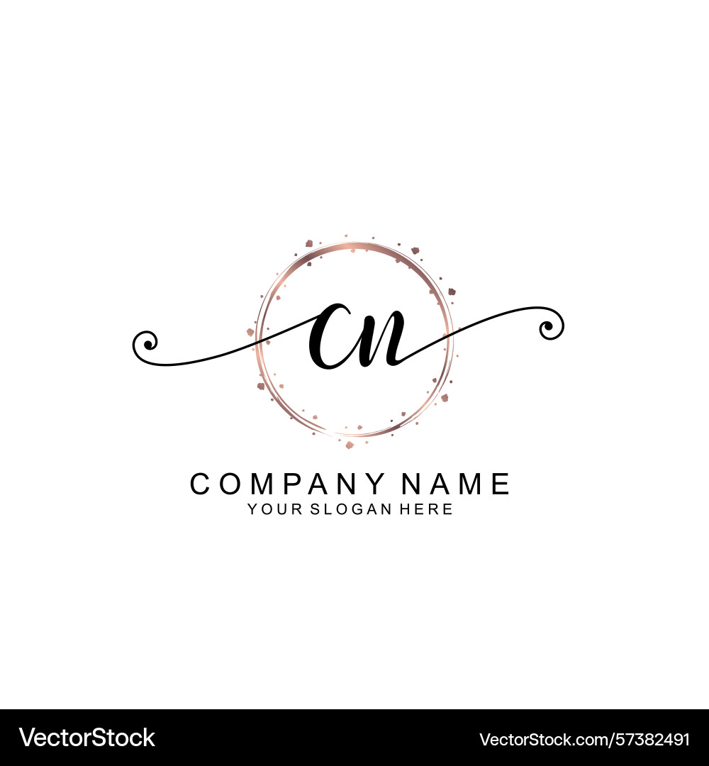 Elegant cn initial logo collection with modern Elegant cn initial logo collection with modern Vector Image