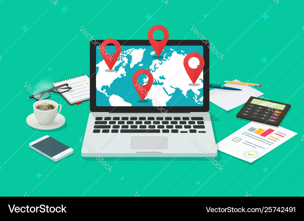 Global Navigation & Location Vector Image