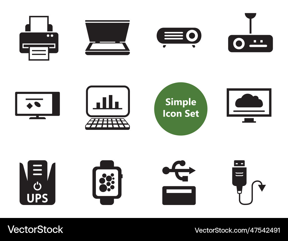 Internet simple icons set Internet simple icons set vector image