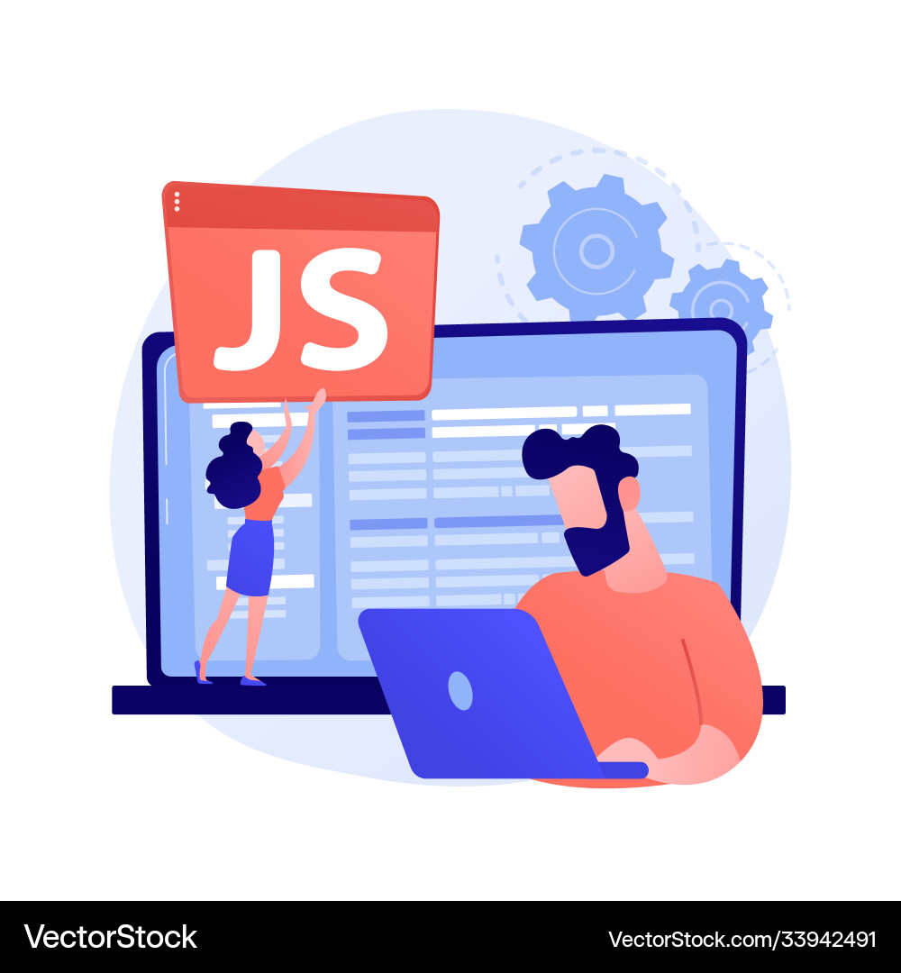 Javascript abstract concept Javascript abstract concept vector image