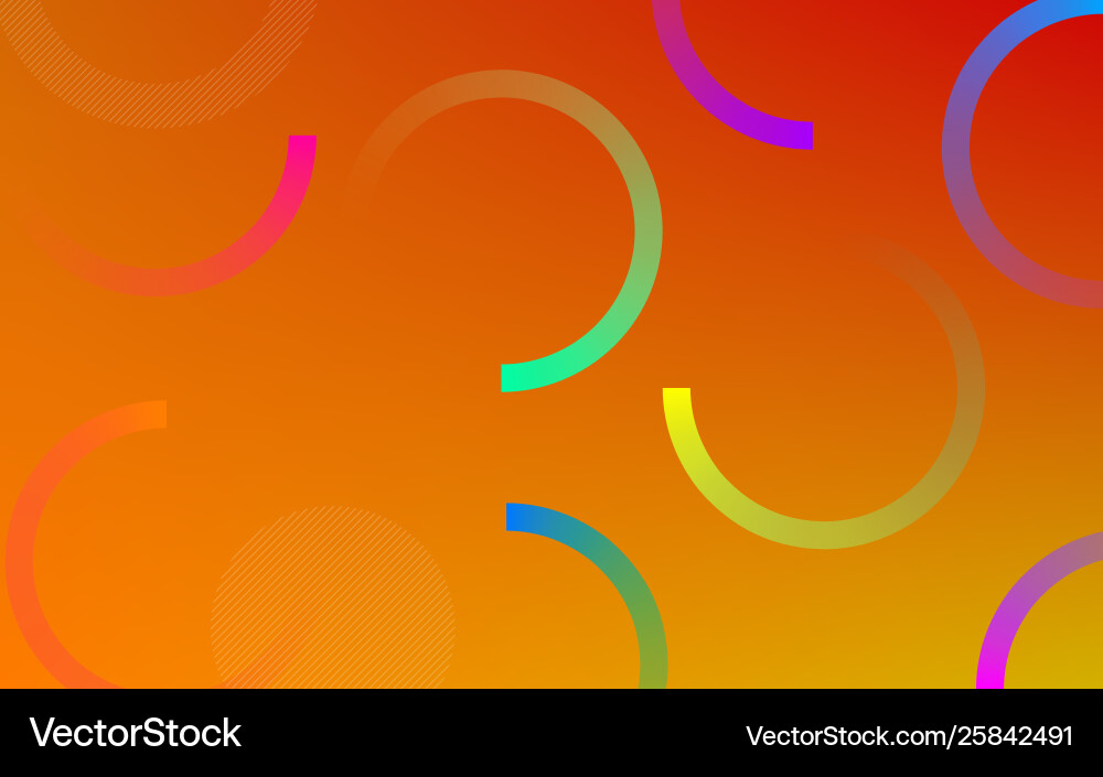 Neon circle gradient pattern background vector image