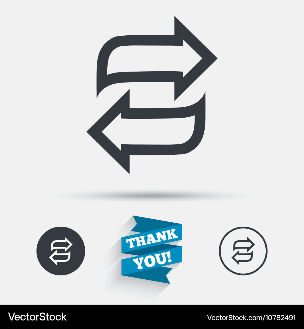 Rotation icon repeat symbol refresh sign Vector Image