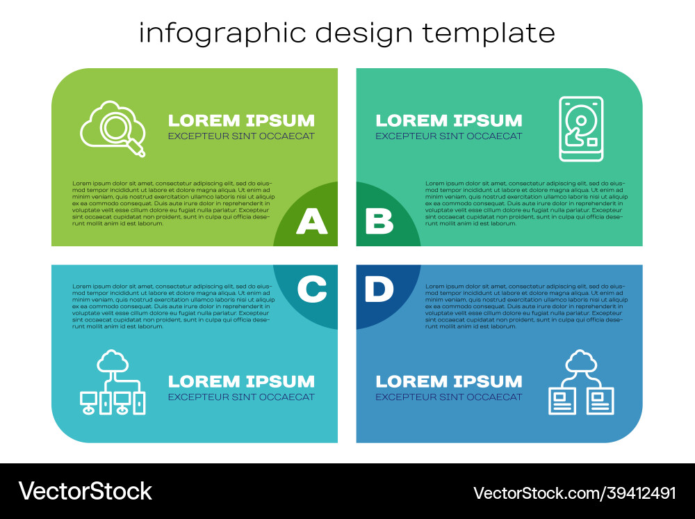 Set line computer network search cloud computing Set line computer network search cloud computing vector image