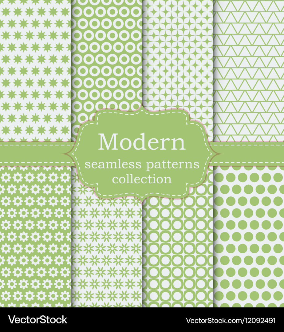 Set of seamless patterns vector image