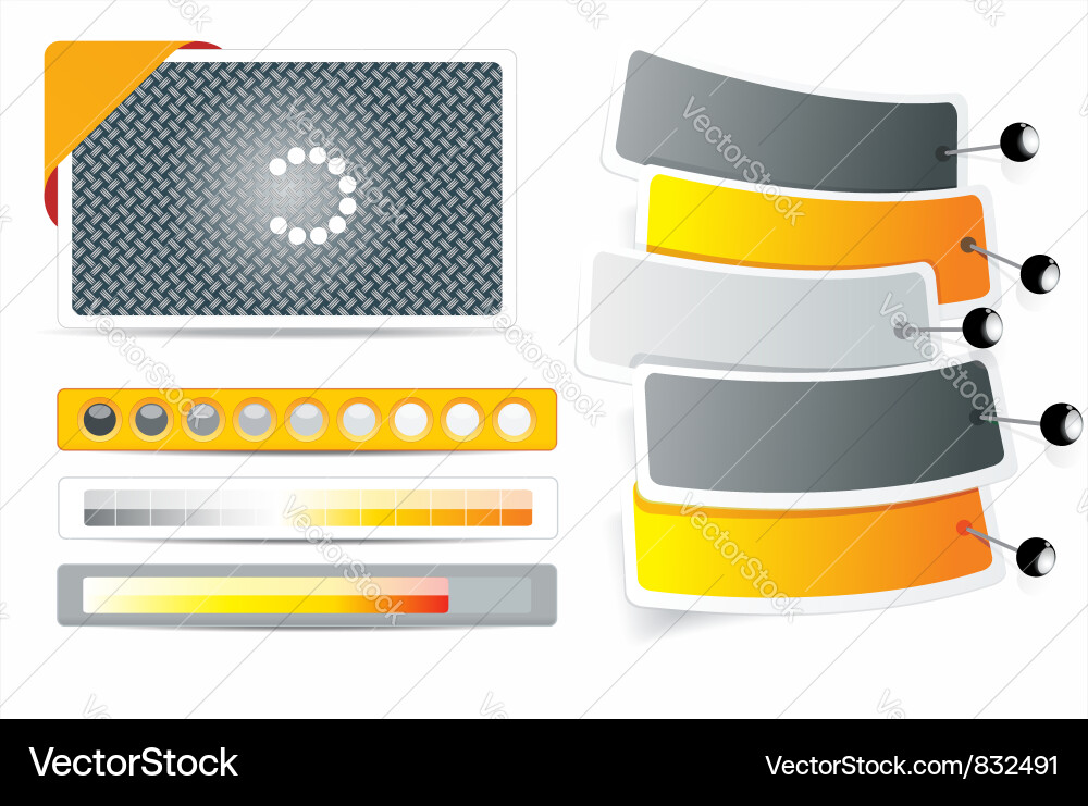 Set of web forms Vector Image