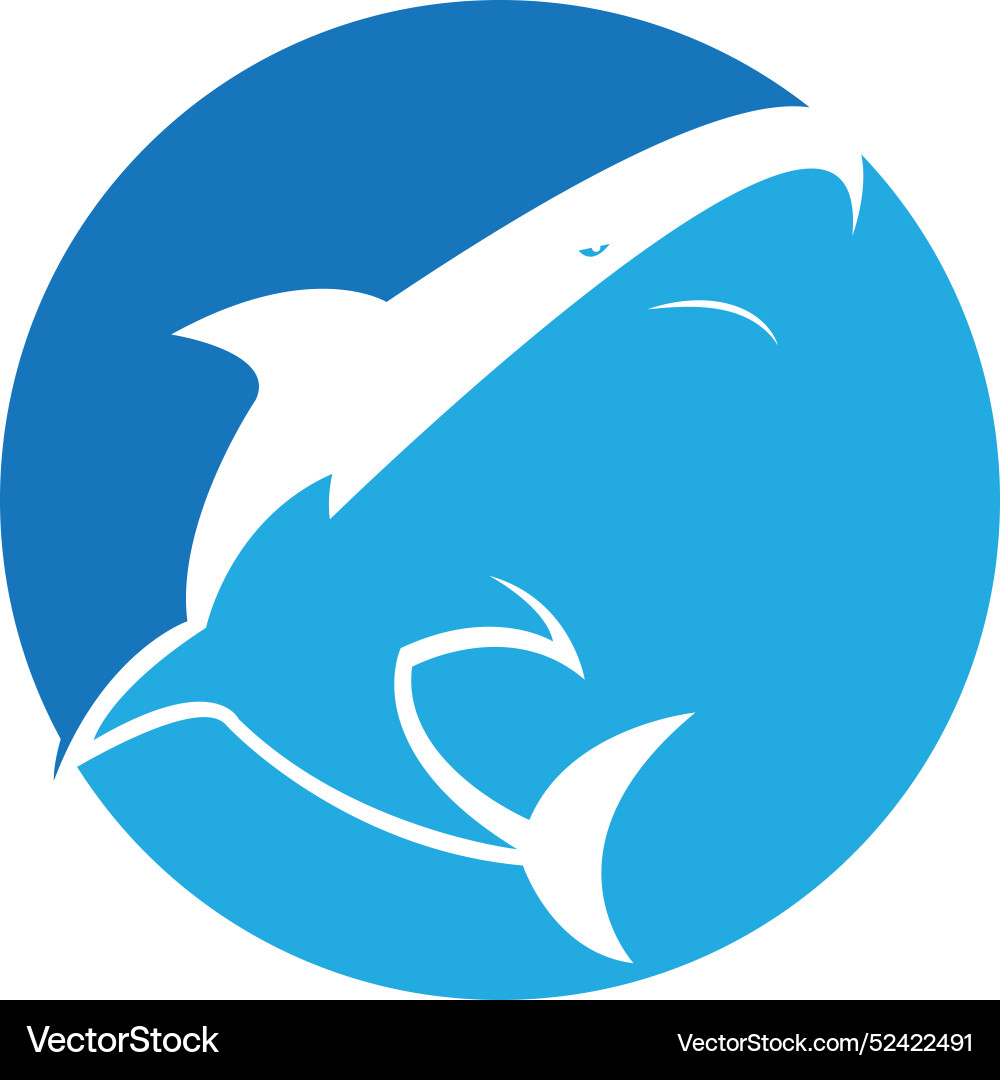 Shark logo template Shark logo template vector image