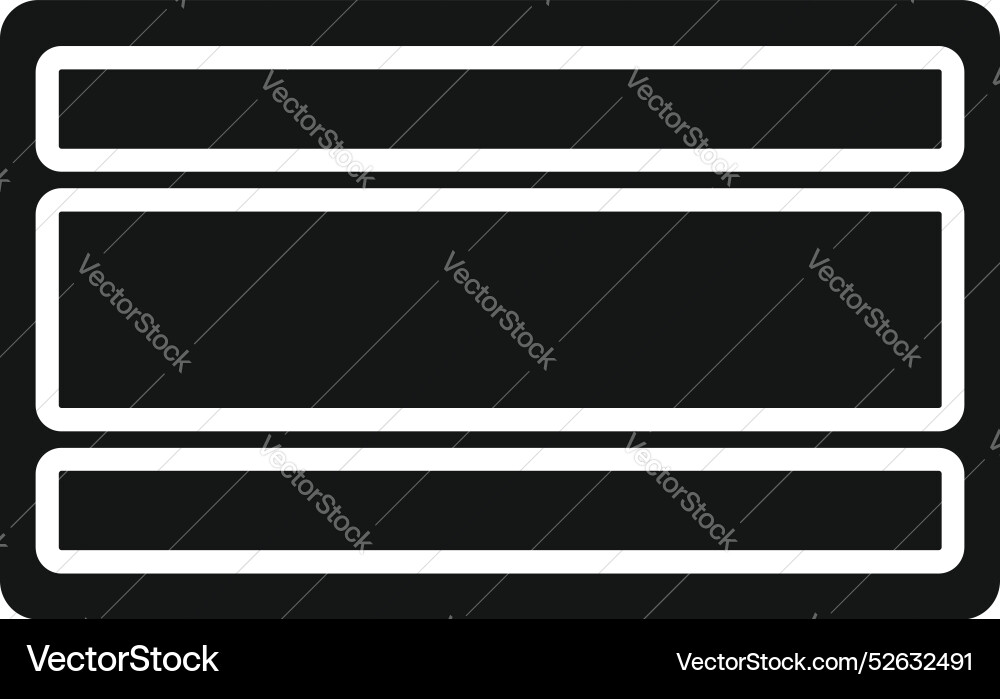 Simple black icon of a server storing data Simple black icon of a server storing data vector image