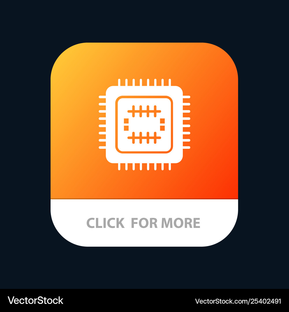 System tech technology cpu mobile app button System tech technology cpu mobile app button vector image