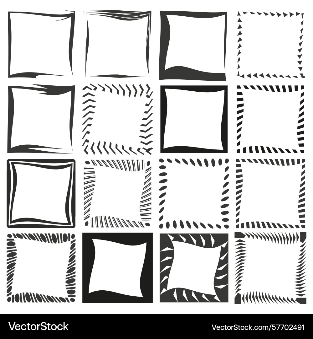 Warped frame grid distorted square icon curved Warped frame grid distorted square icon curved vector image
