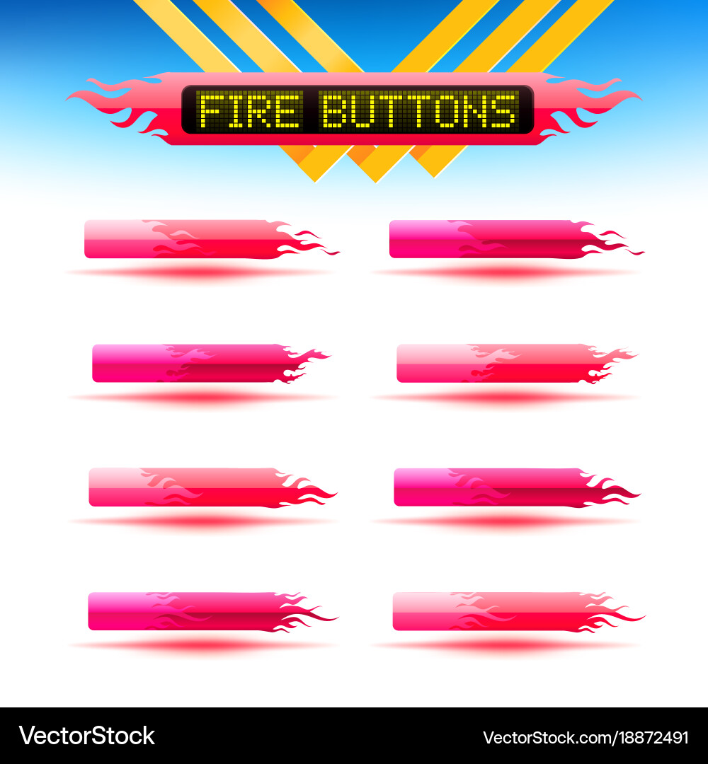 Web menu buttons set for business site vector image