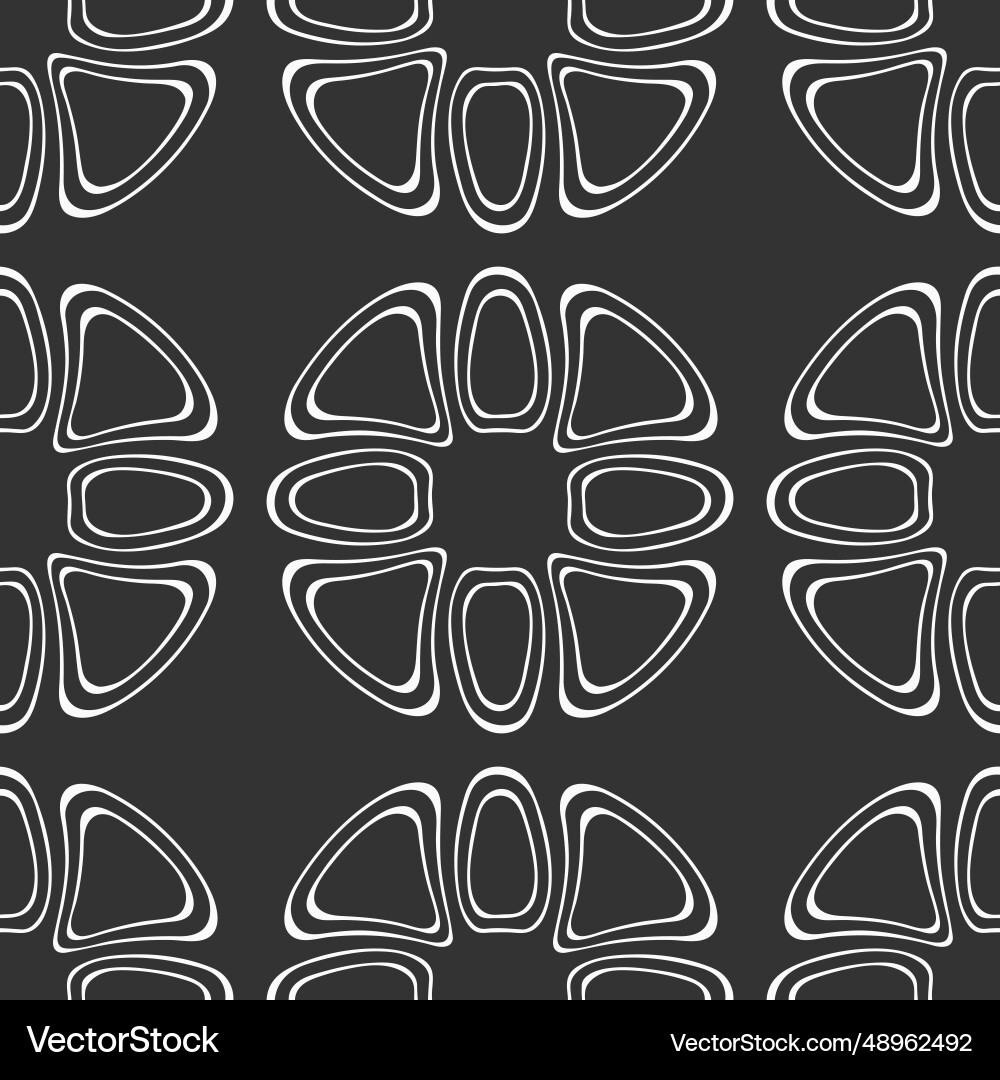 Abstract seamless pattern with round geometric Vector Image