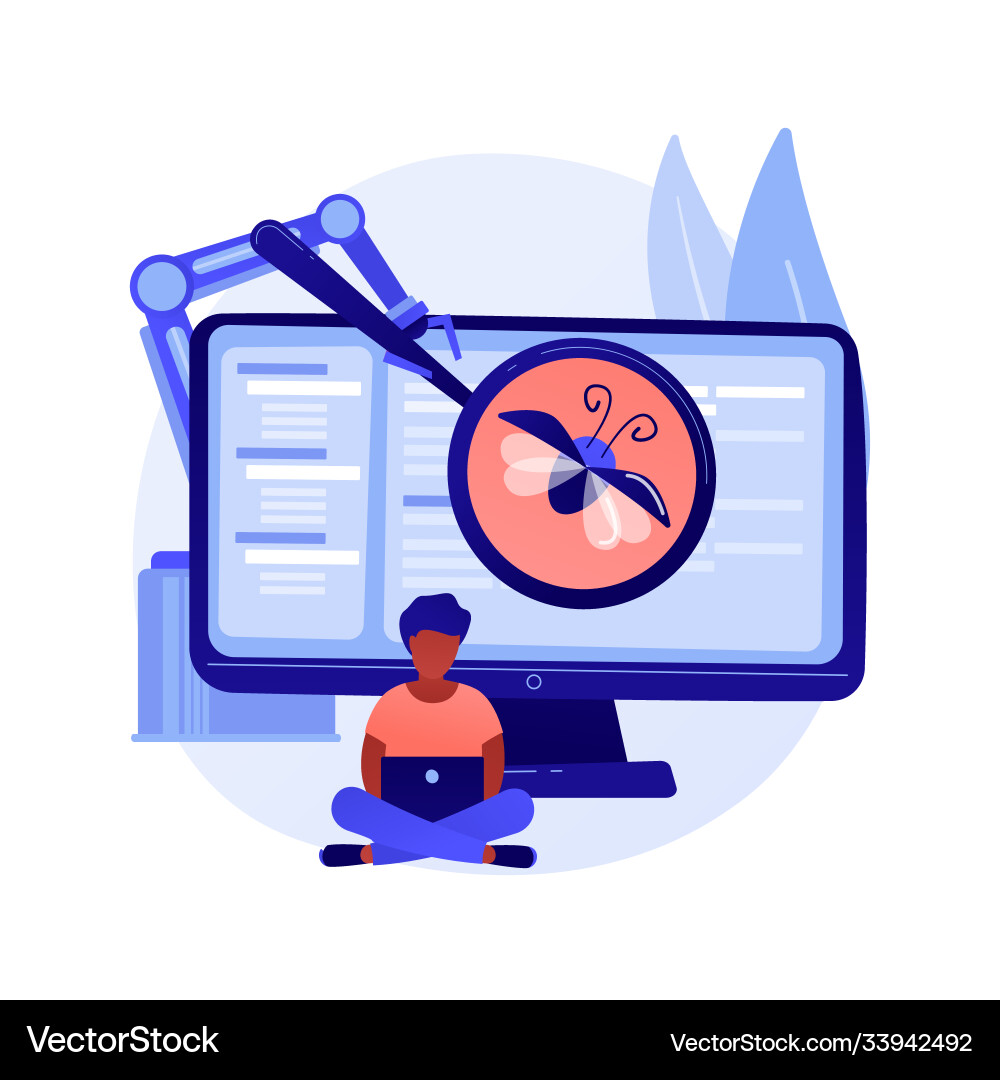 Automated testing abstract concept vector image
