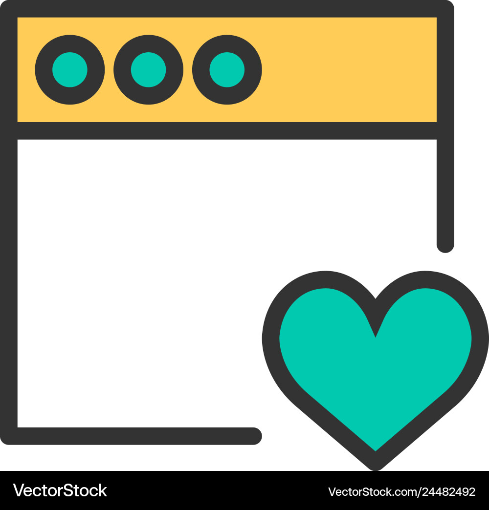 Browser icon design interaction vector image