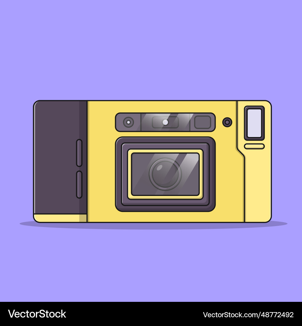 Camera icon with outline for design element clip Camera icon with outline for design element clip vector image