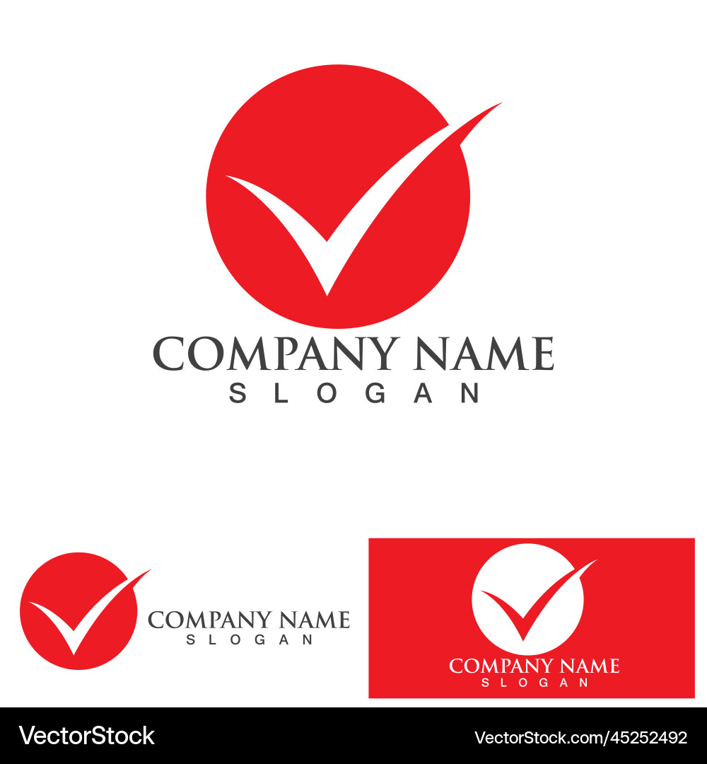 Check mark icons design template Check mark icons design template Vector Image