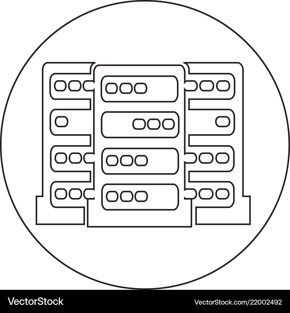 Computer server icon vector image