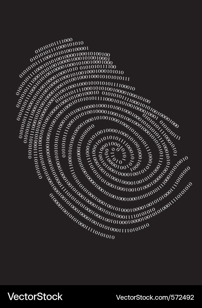 Digital Fingerprint Scan vector image