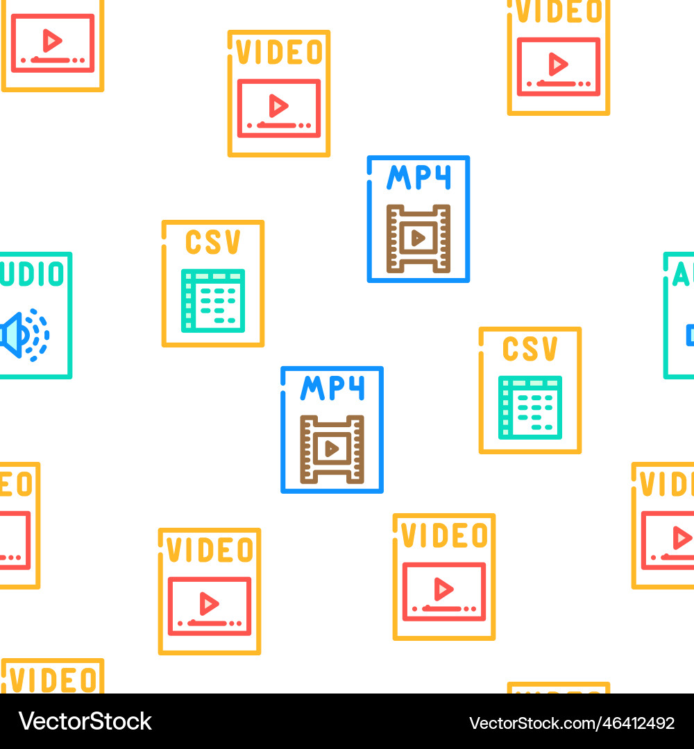 File format document seamless pattern File format document seamless pattern vector image