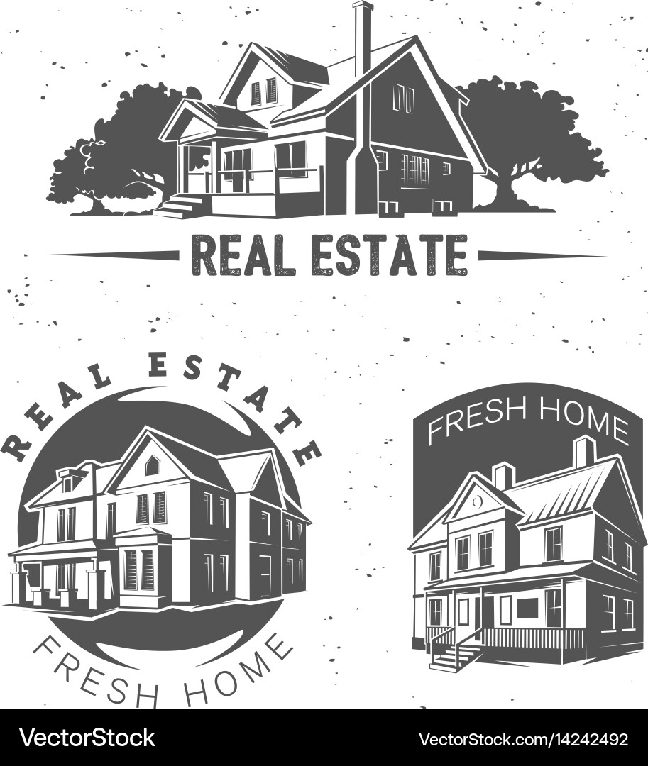 Haus Silhouette Icons vektorbild