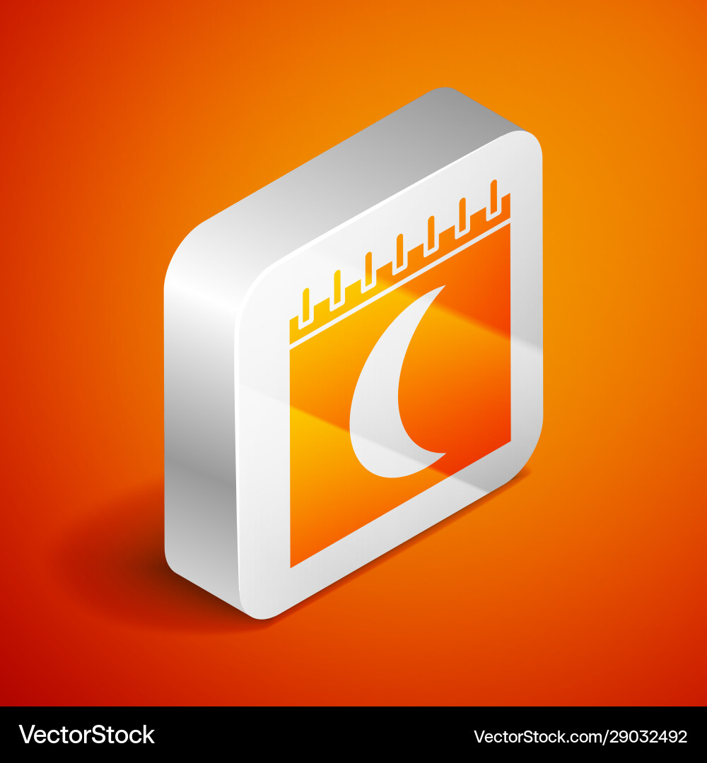 Isometric moon phases calendar icon isolated Isometric moon phases calendar icon isolated vector image