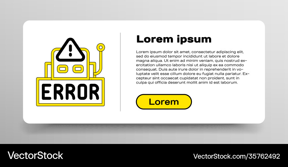 Leitungsfehler im Arbeitsprogramm Roboter Leitungsfehler im Arbeitsprogramm Roboter vektorbild
