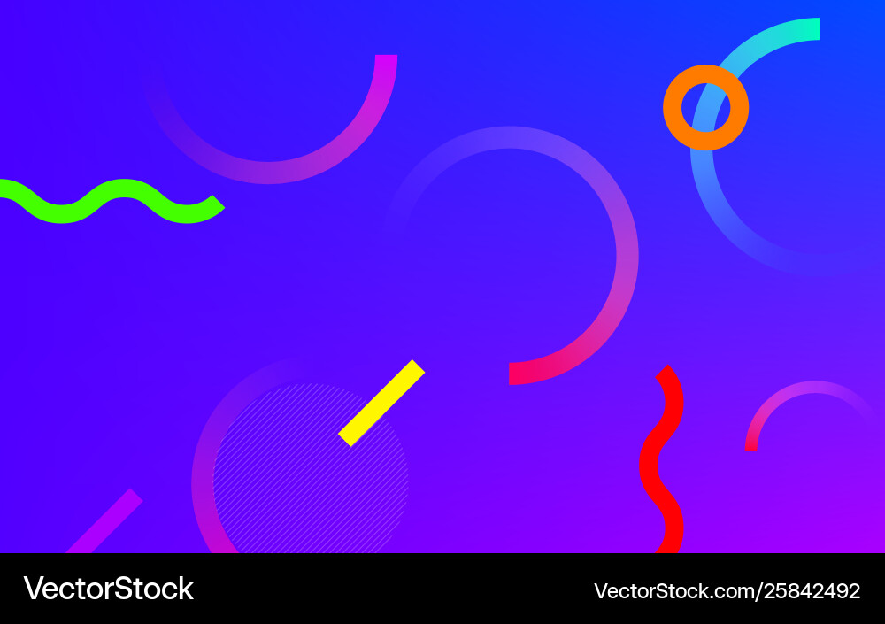 Neon circle gradient pattern background vector image