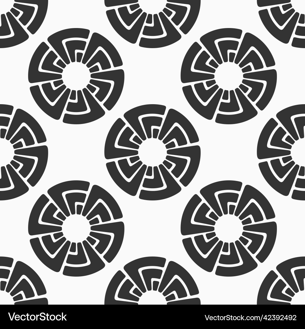 Seamless pattern abstract circular ornaments Seamless pattern abstract circular ornaments vector image