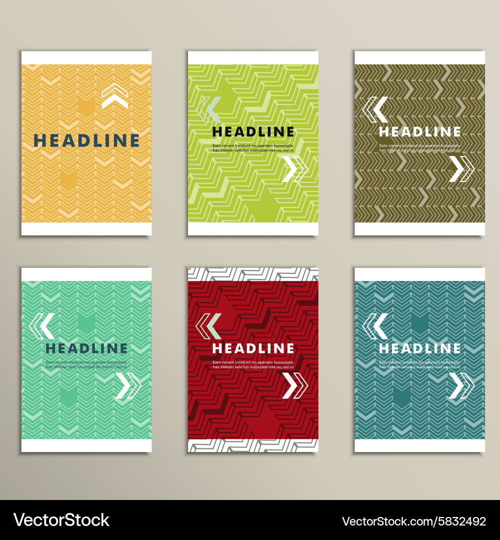 Set arrow pointer on a colored background vector image