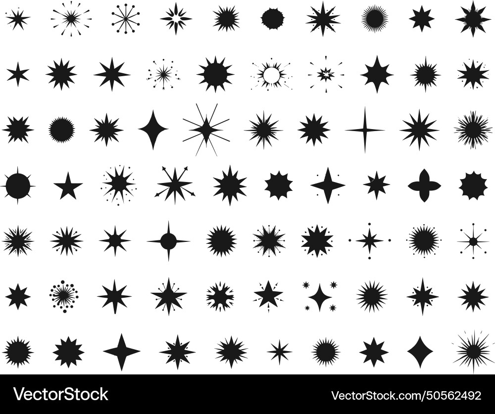 Shining sparkling black symbols glowing sparks Vector Image