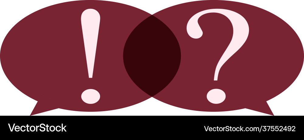 Speech bubble with question mark and exclamation Vector Image