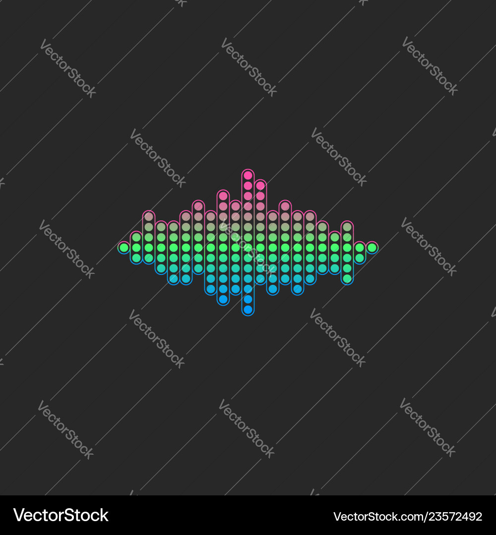 Voice sound wave logo gradient color electronic Voice sound wave logo gradient color electronic vector image