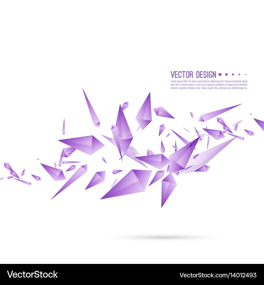 Abstract background with dynamic fragments vector image