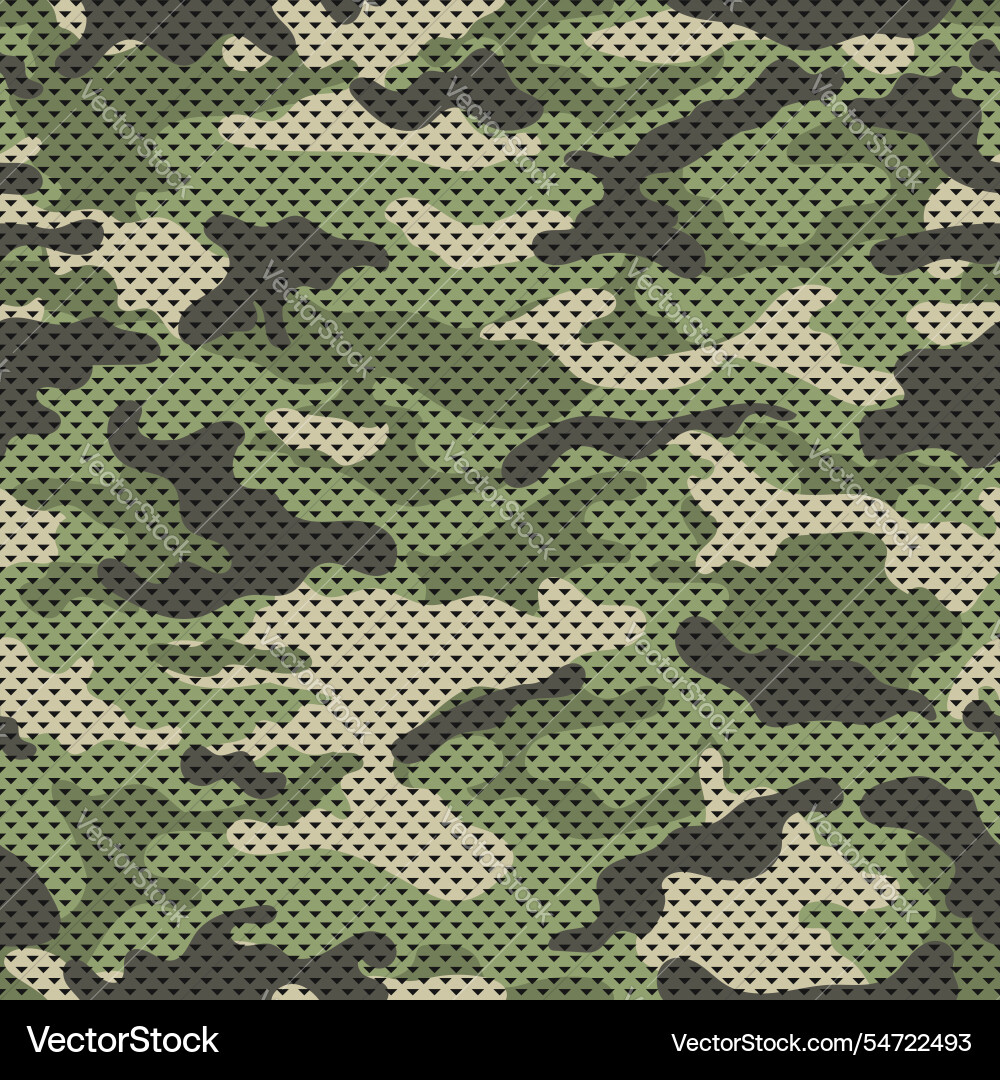 Camouflage Grid Pattern Vector Image