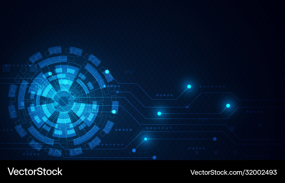 Circuit technology background with hi-tech Circuit technology background with hi-tech vector image