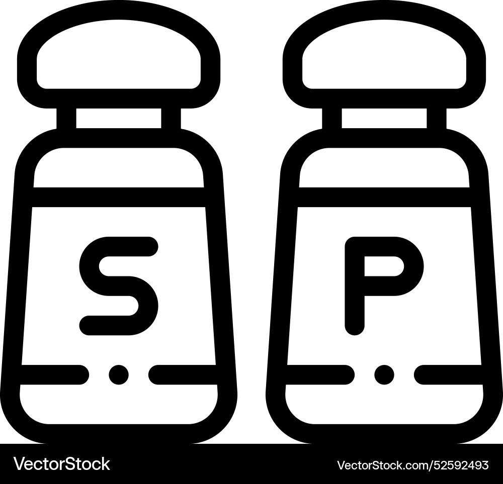 Condiments icon thin linear style design isolated Condiments icon thin linear style design isolated vector image
