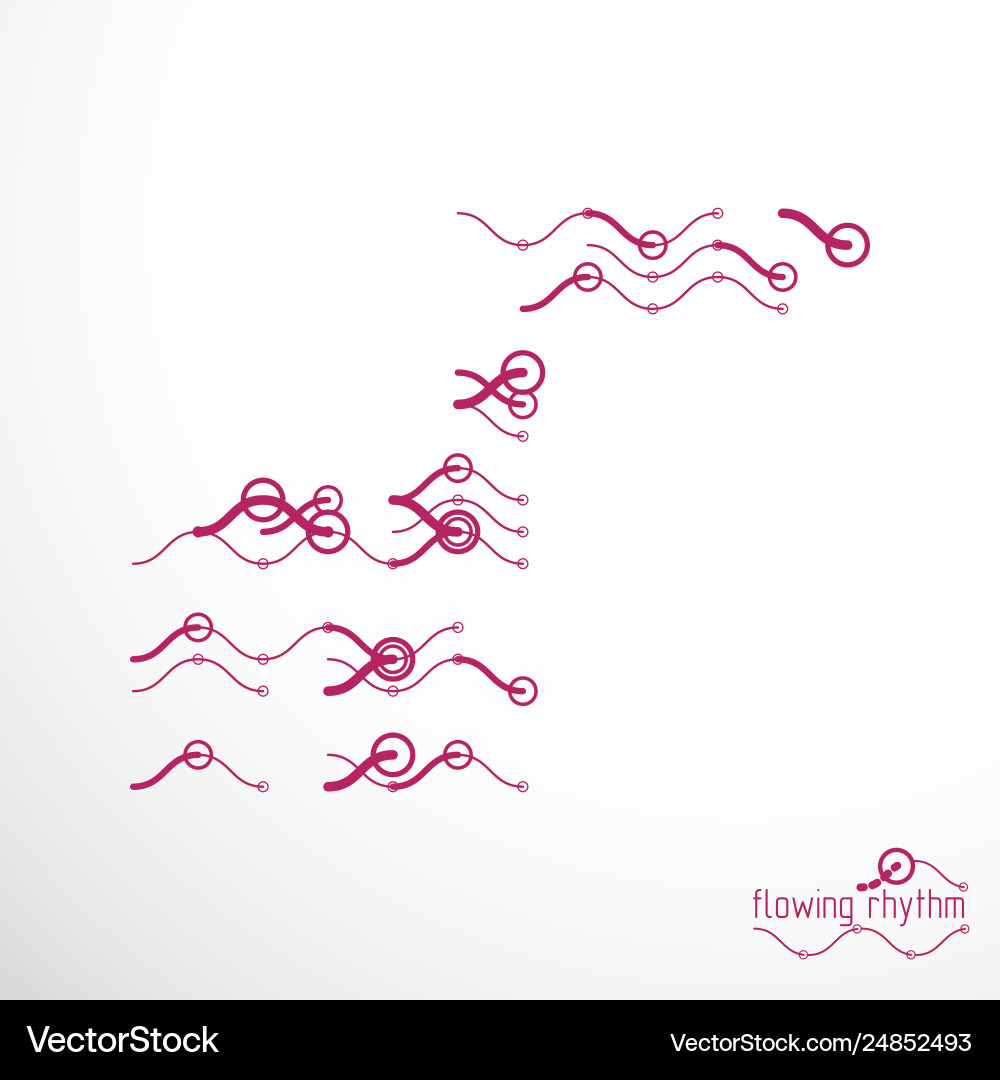 Cybernetic background chaotic abstract lines Vector Image