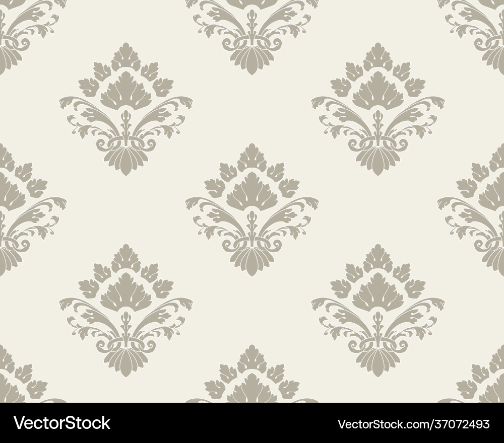 Damask seamless pattern element classical Damask seamless pattern element classical vector image