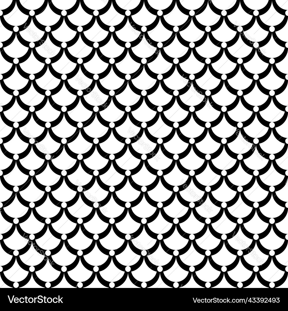Fish scale motif in seamless pattern vector image